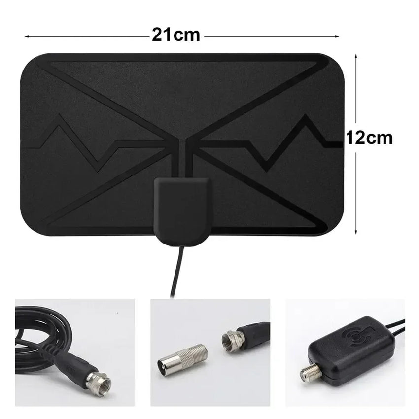 5000 Miles HD 8K Digital TV Antenna - 25DB Indoor DVB-T/T2 UHF VHF for 4K 1080P Cable DTV Reception