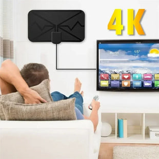 5000 Miles HD 8K Digital TV Antenna - 25DB Indoor DVB-T/T2 UHF VHF for 4K 1080P Cable DTV Reception