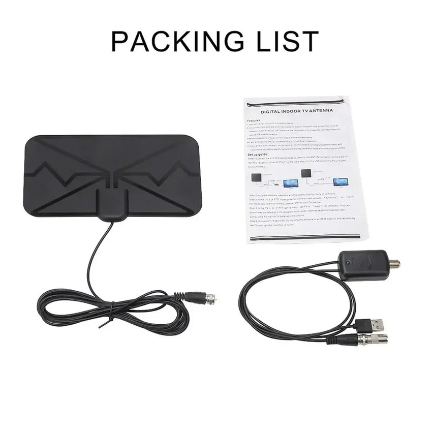 5000 Miles HD 8K Digital TV Antenna - 25DB Indoor DVB-T/T2 UHF VHF for 4K 1080P Cable DTV Reception